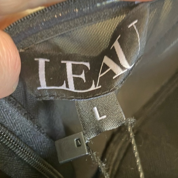 NWT LEAU Bardot Bustier Corset Black Ruched Bodysuit - Picture 4 of 8